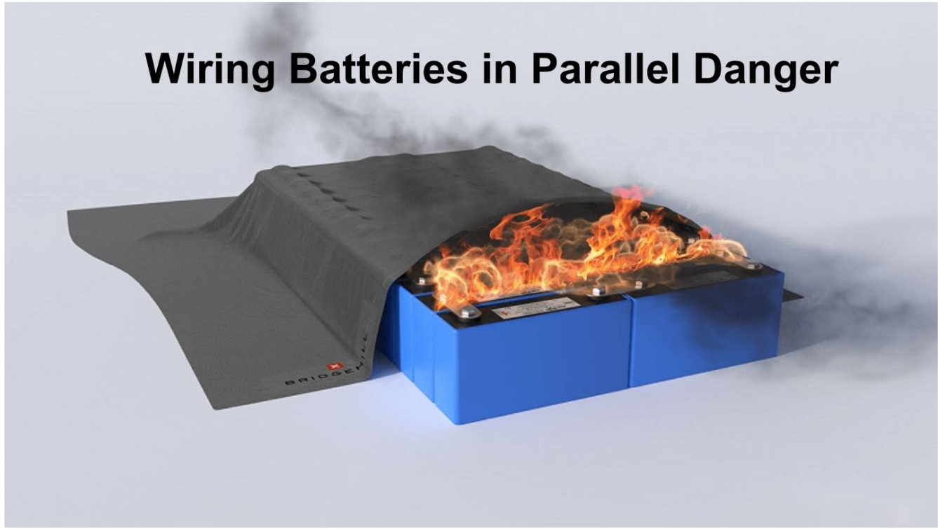 Cableado de baterías en peligro paralelo