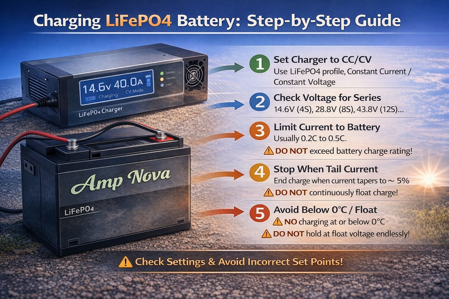 charging LiFePO4 battery